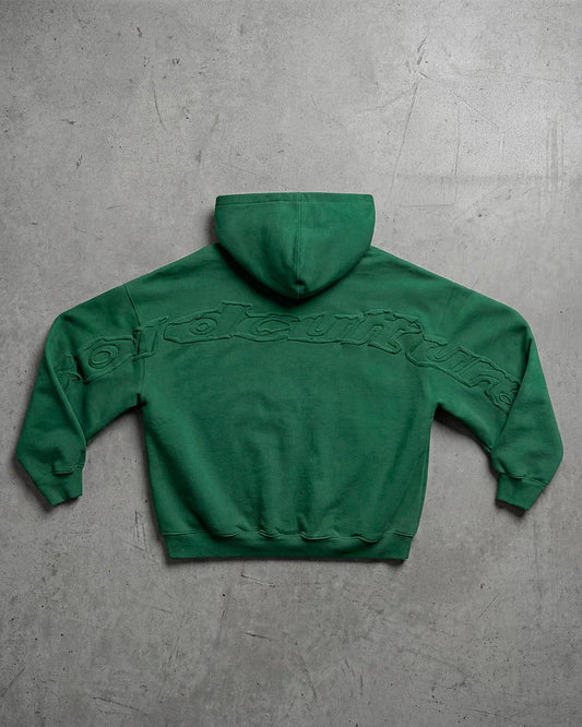 DISTRESS CURVED HOODIE