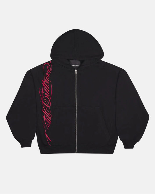 SCRIPT ZIP HOODIE